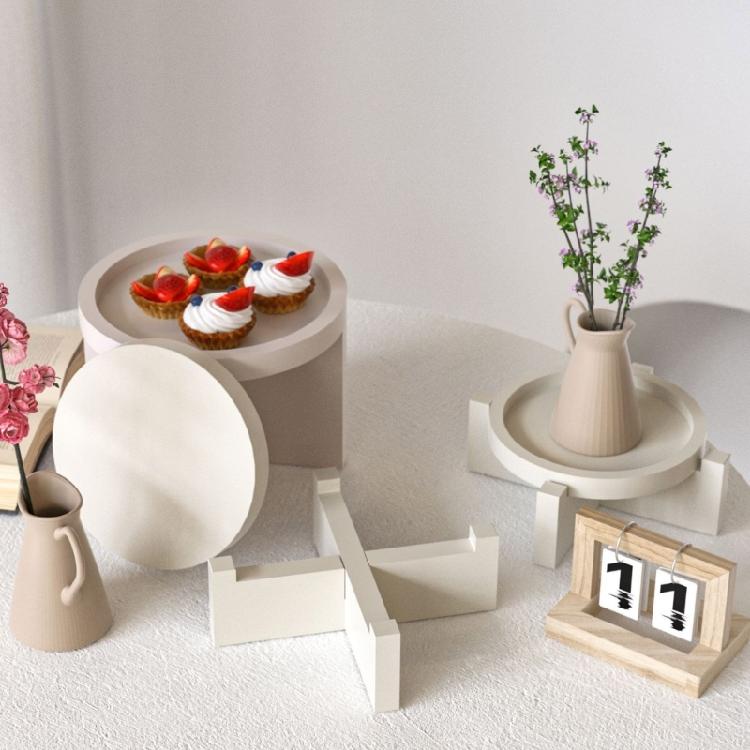 Flexible Silicone Round Plate Tray With Sturdy Feature Designs Craft Supplies for Household Use and Special Occasions