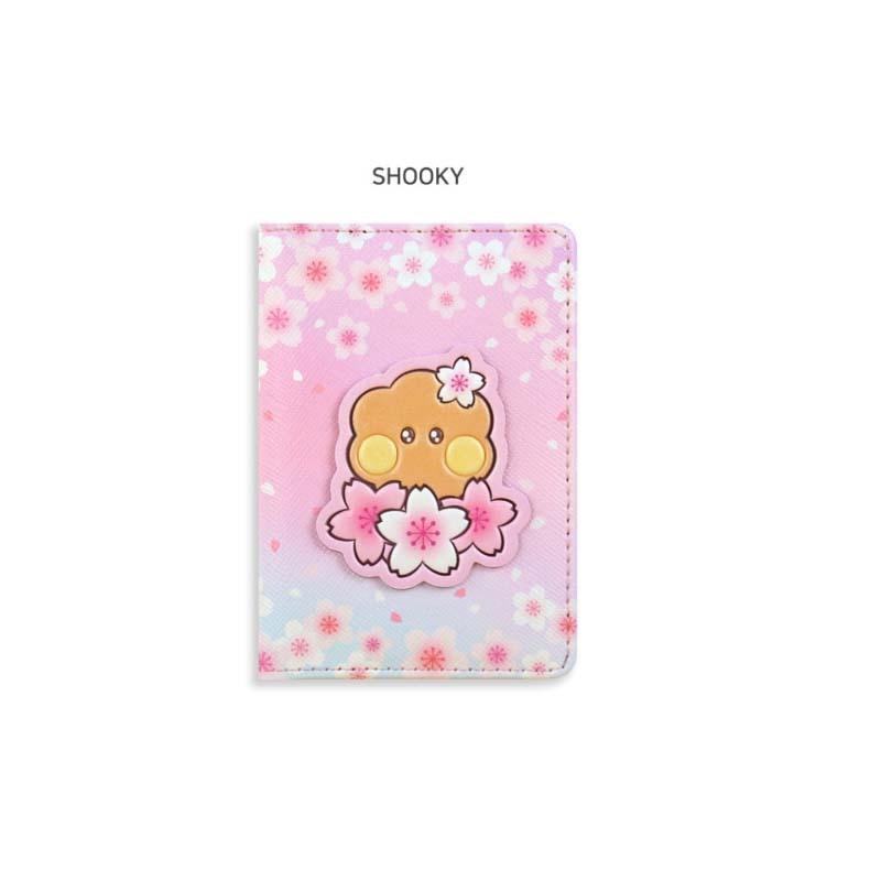 BTS BT21 Official Leather Patch Card Case CHEERY BLOSSOM