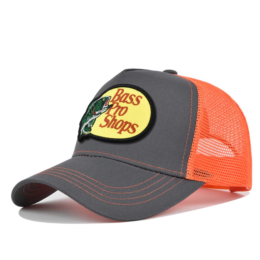 Cappellino a Rete con Visiera Curva e Ricamo a Punto Croce - Cappello da Sole Estivo