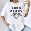 Twin Peaks T Shirt Women Casual Cartoon Graphic Tees Kawaii Hip Hop Grunge Casual Short Sleeve Tshirt Summer Streetwear