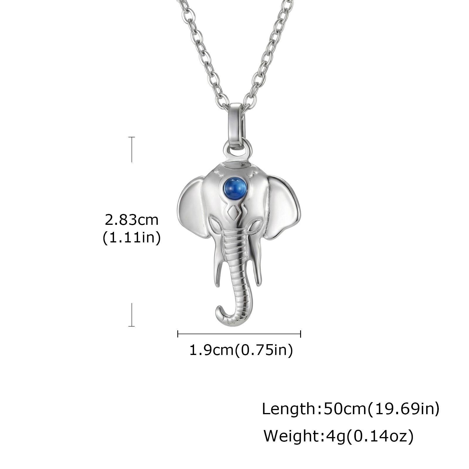 

Fashion Unique Design Elephant Pendants Necklace Silver Color Stainless Steel Charm Necklace for Men Punk Chic Jewelry Gifts