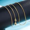 High Quality 18K Gold Copper Classic 2MM Snake Chain Necklaces 16-30 Inches Women Men Party Wedding Jewelry Gifts