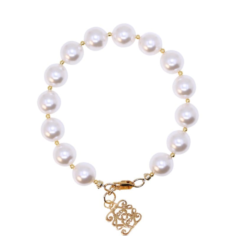 jewelCOUNTY Grande Anagram Pearl Bracelet[92.5Silver]