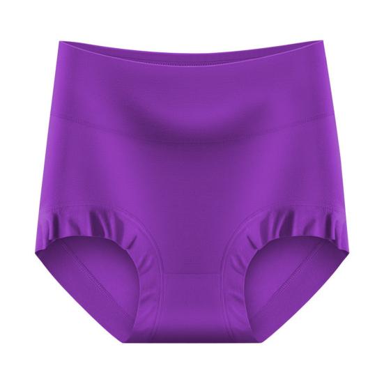 

Women s High Waist Cotton Underwear Full Coverage Soft Comfort Briefs Plus Size Stretch Ladies Panties XXXL фіолетовий