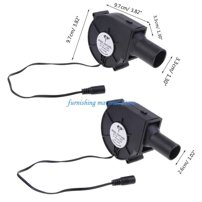 Y5GD 9733 12V Air Blower Low Noise Stove Barbecue Stove Fan Multifunctional Household BBQ Tool for Heating Stove Grill