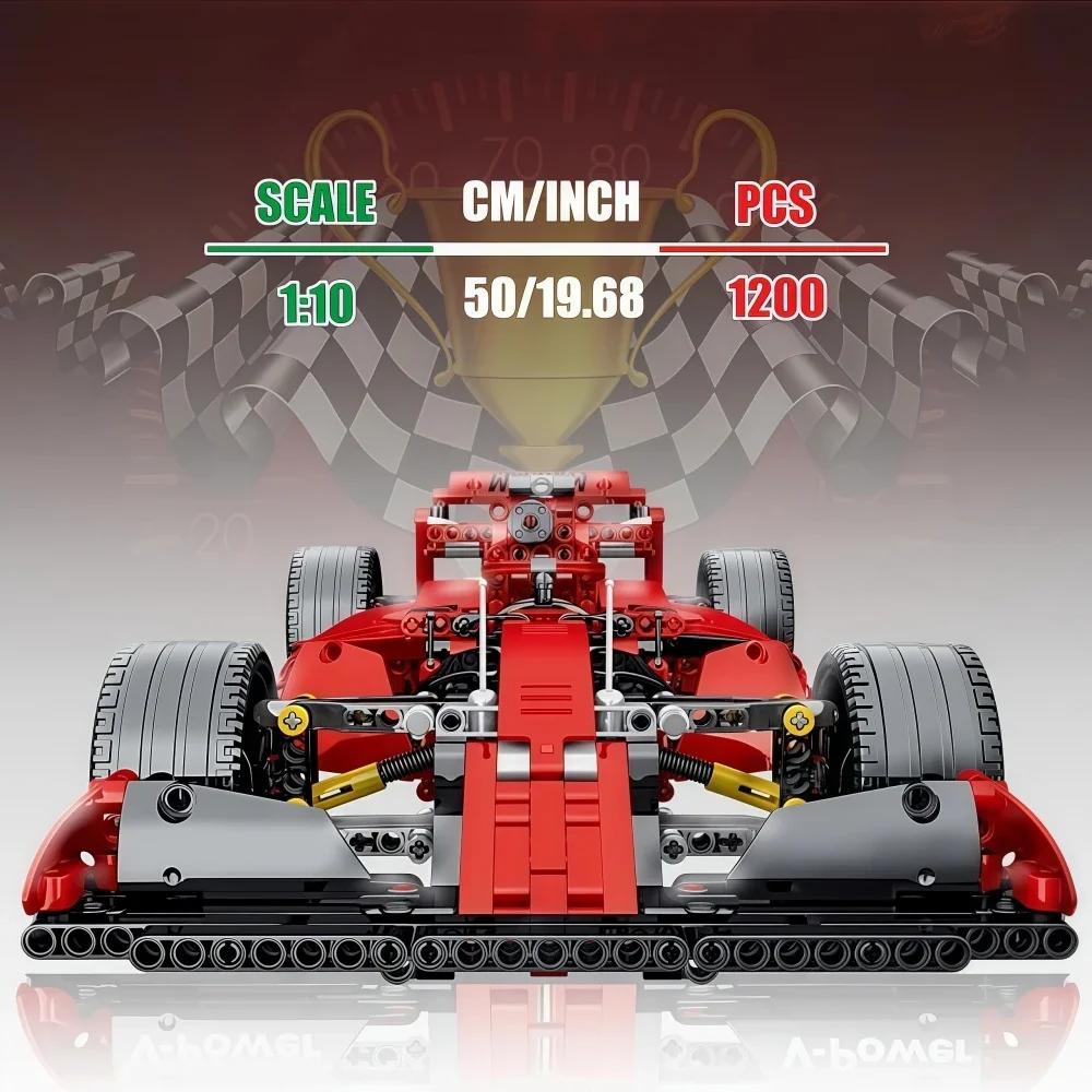 Non-Toxic 1200Pcs Super Racing Car Building Blocks Sets Technical Moc Model Creative 3D Display Bricks Christmas Gifts For Adults Kids