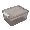 16L Plastic Storage Box Sturdy PP Clear Latching Box with Removable Tray for Toys Organization