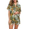 Women's Casual Fashion Halloween Printed Short Sleeve Home Suit