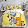 3D Mr Bean Bettwäsche Set Bettdecke Steppdecke Bettbezug Kissenbezug Zeichentrickserie Heimtextilien Schlafzimmer Dekor