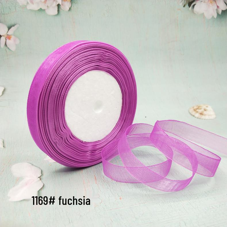 Cinta de Hilo de Nieve Transparente de 1,2 cm para Manualidades: Ganchillo, Accesorios para el Cabello, Lazos, Regalos, Empaque para Pasteles y Cajas, Cinta de Seda