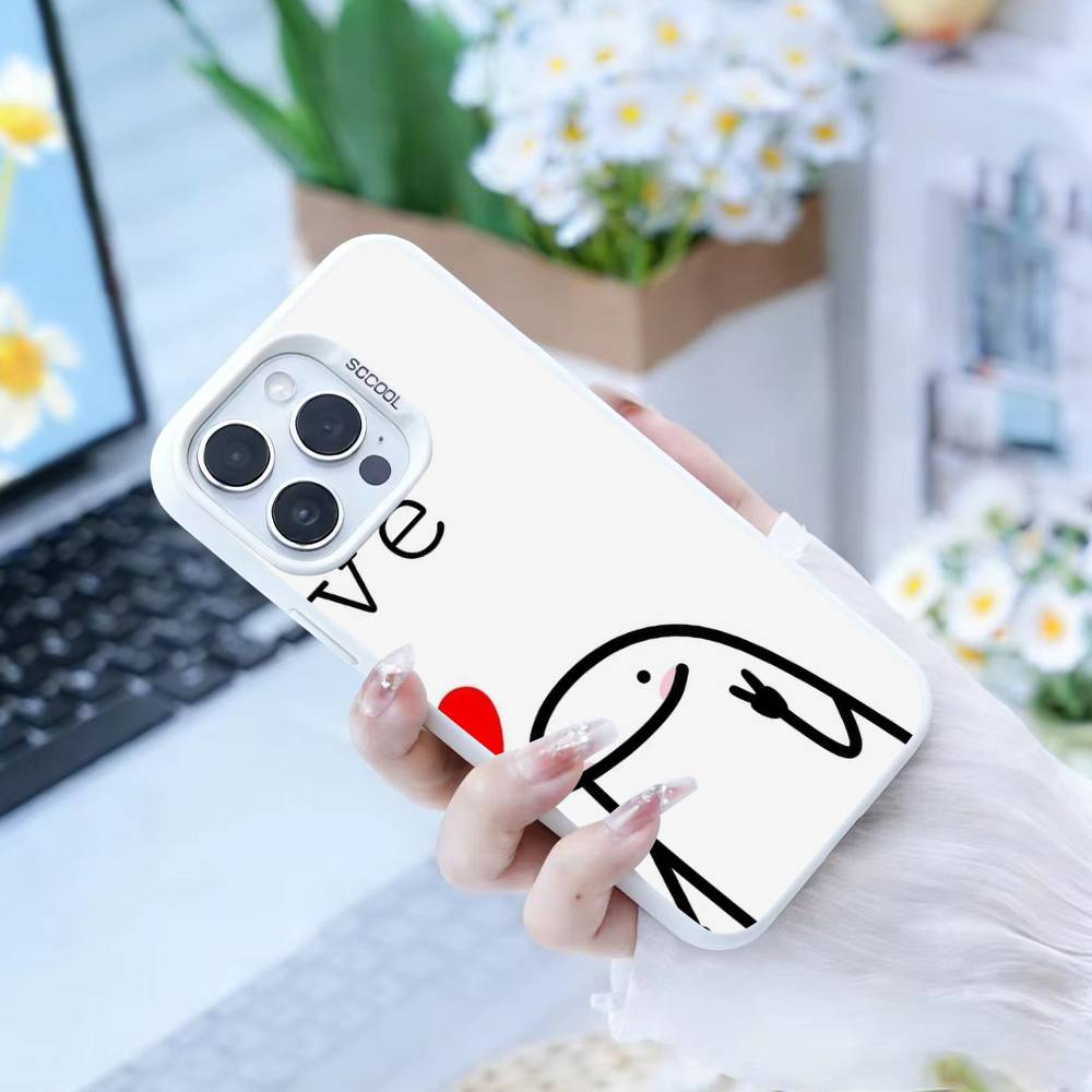 Funny Middle Finger Cute Phone Case For IPhone 16 17 15 14 12 13 Pro Max white Color Shockproof Cover