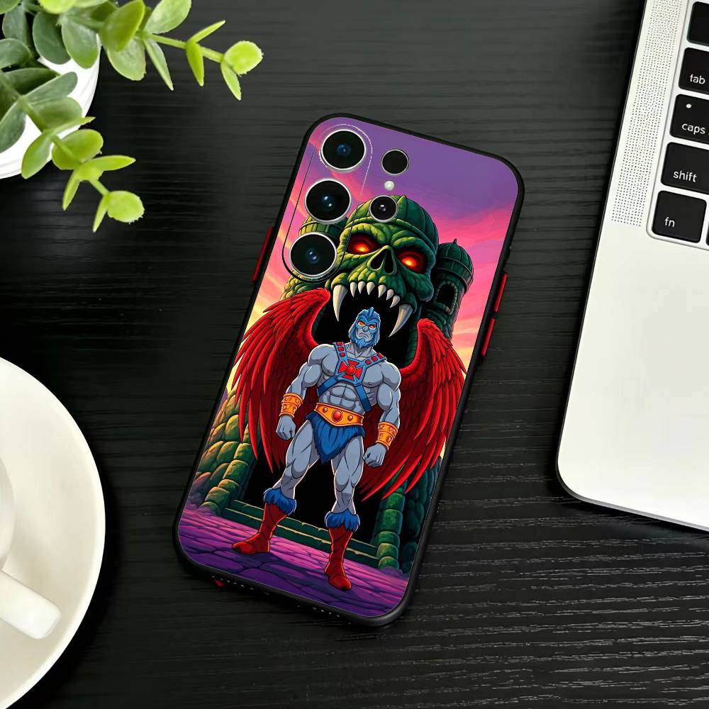 M-MOTU He-Man Phone Case For Samsung S26,S25,S24,S23,S22,S21,S20,S30,Ultra,Plus,Fe,Note,5G Black Cover