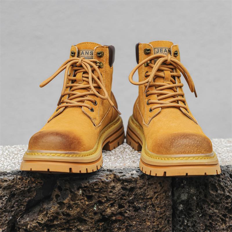 Ботинки Martin мужские на толстой подошве с эффектом роста ревеня сапоги ретро зимние — фото 3