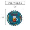Decorative Metal Bottle Caps Wall Sign Plates - 14X14 Inches – Premium-Beer-Enjoy | Metal Wall Hanging Bottle Cap for Home, Farmhouse