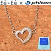 Phiten Fefe Titan Damen Halskette Phiten Herz Anhänger 37 Diamanten besetzt und Kotobuki Jewelry Polierung [Fefe] fe-fe Damen [Set] 2-teilig (Halskette