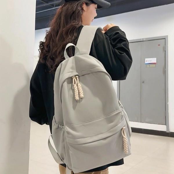 Schoolbag new Japanese ins solid color backpack Korean version ins small fresh college style junior high school student versatile backpack
