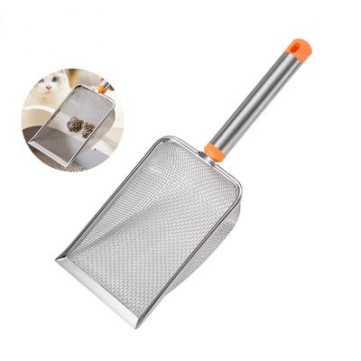 1pcs Stainless Steel Fine Mesh Cat Litter Scoop Easy To Clean Non-Stick Shovel For Reptiles Sand Efficient Durable Litter Scoop