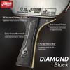 DHS DIAMOND Black 7-vrstvá pálka na stolní tenis s potahy Hurricane 3 - Profesionální pálka Ping Pong pro rotaci & rychlost