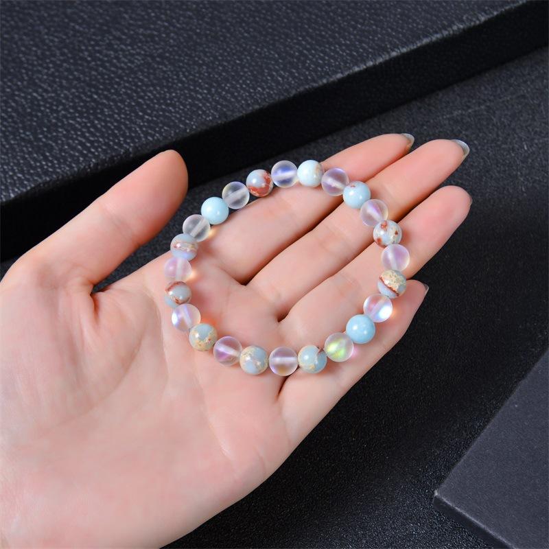 Natural Shoushan Stone Bracelet, Handmade, Shimmering, Frosted Stone, Beaded Bracelet, Health Bracelet