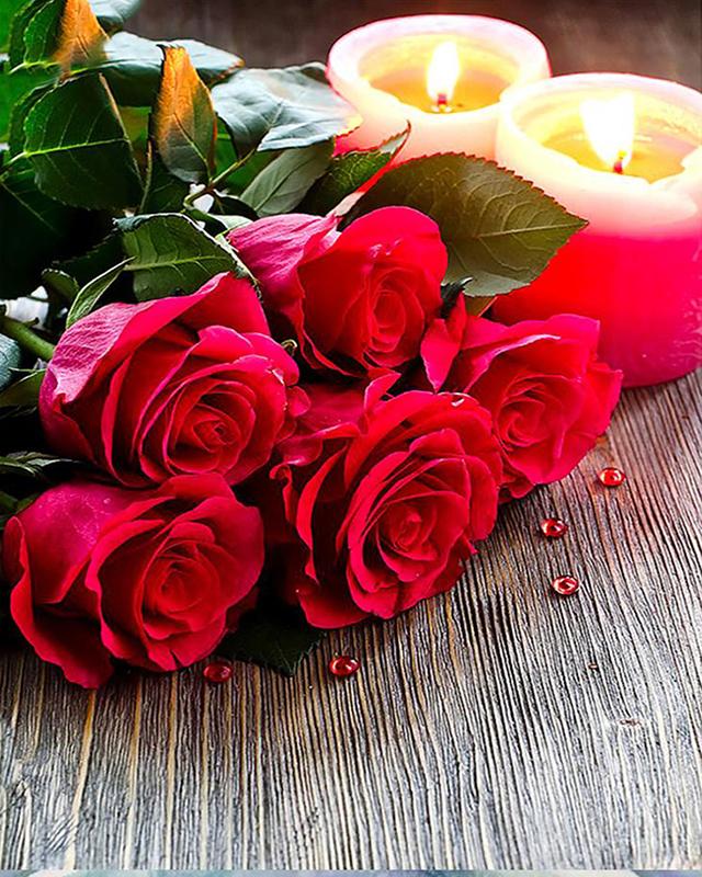 5d diamantové vyšívací květiny Sada křížových stehů Diamantový lakovací závod Plný čtverec Obrázek štrasové mozaiky Home Decor