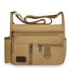 Men's New Large Capacity Crossbody Bag Multi Functional Water Cup Commuting Shoulder Bag Casual Travel Canvas Bag