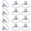 Adhesive Suction Cups - AIMOONSA - 40M5-10 - Transparent PVC - With Metal Screw/nut - Pack of 12