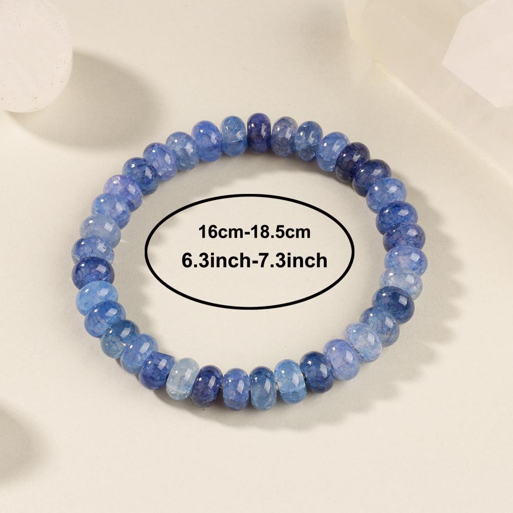Festive Gifts Blue Kyanite Abacus Beaded Bracelet Calming Fashion Jewelry For Men And Women Daily Wear Simple Versatile Accessory