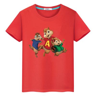Alvin and chipmunks kostuum Print t-shirt voor kinderen jongen 10 jaar 100% Katoen Leuke Tops anime Kort Kawaii T-shirts meisjes kleding y2k