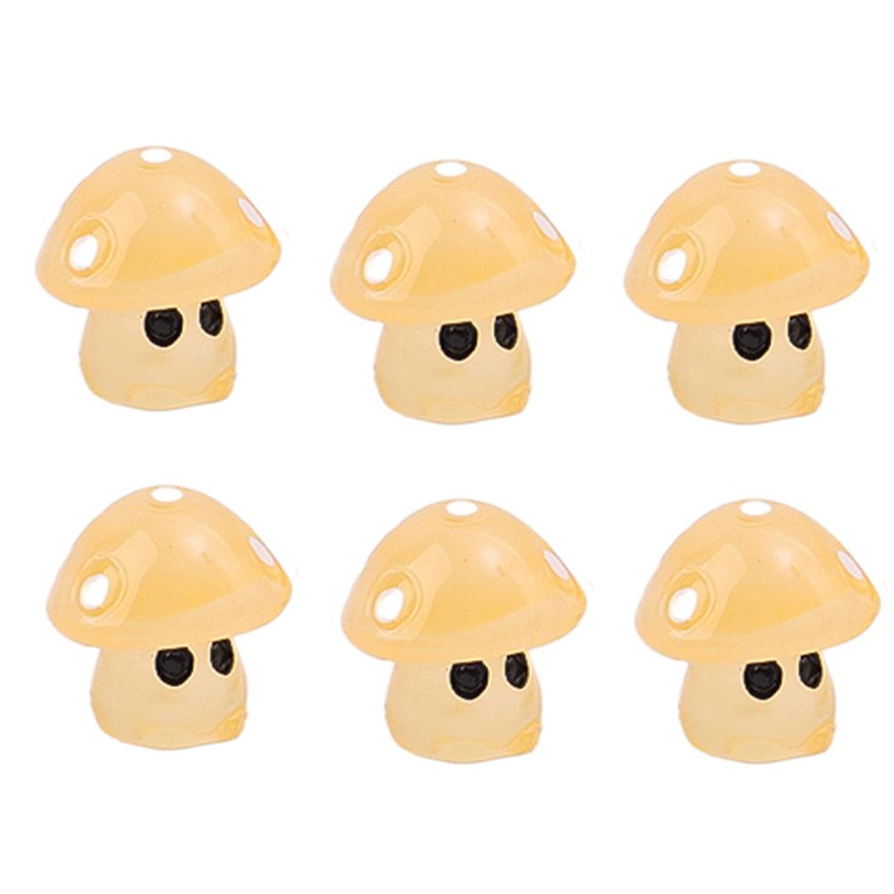 Luminous Mushroom Elf Car Ornaments Car Dashboard Decoration Resin Pendant Miniatures Mushrooms Fairy Garden DIY Accessories