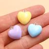 9-Color Geometric Heart Resin Charms: 17x18mm for Bags, Necklaces, Bracelets, Phone Pendants