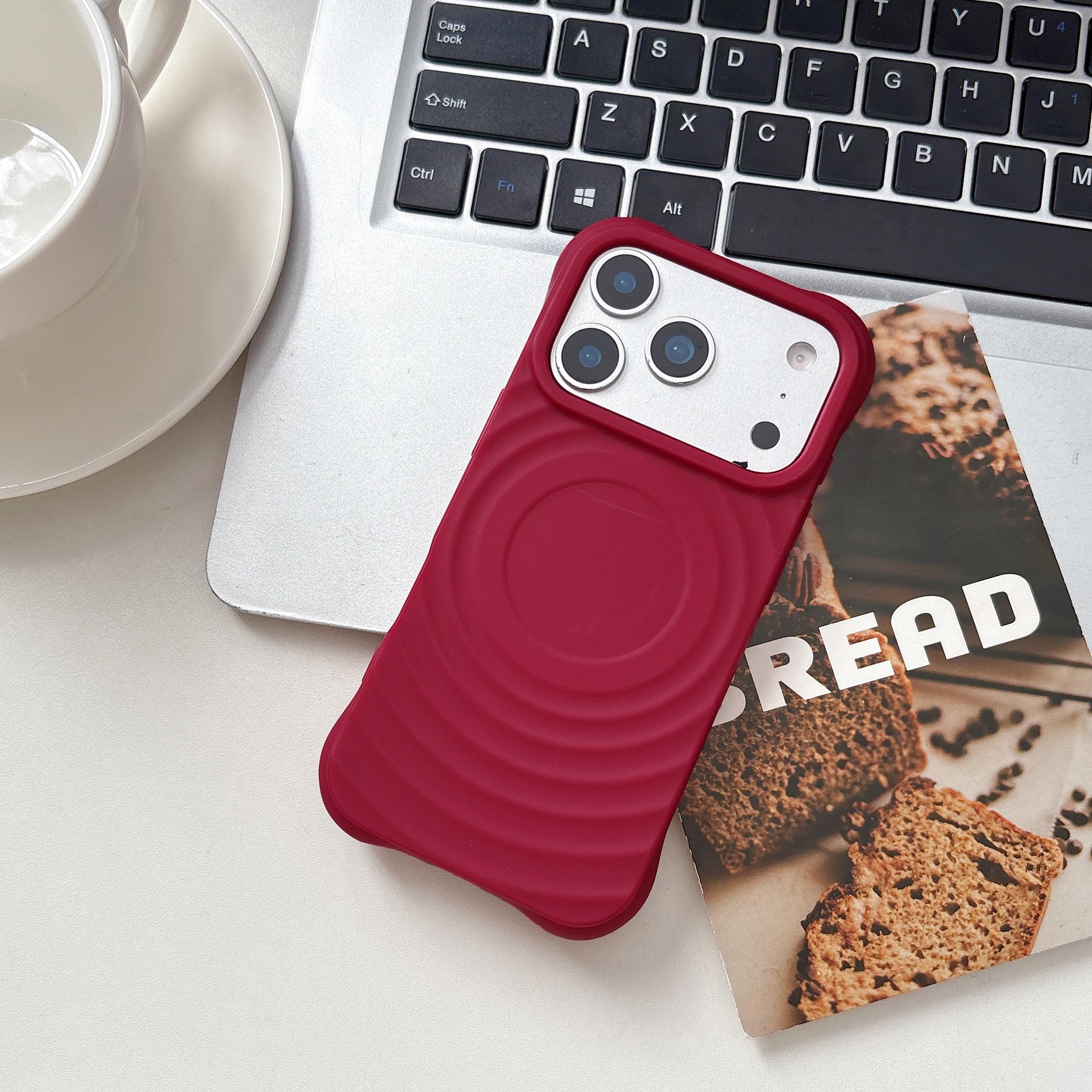 

Liquid Silicone Water Ripples Phone Case for iPhone 17 Air 16 15 14 13 12 11 Pro Max Plus Wave Corrugate Soft Candy Cover iPhone Air