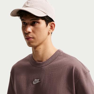 Nike Sportswear T Shirts Men's Totem Black Purple Crew Neck Moderate