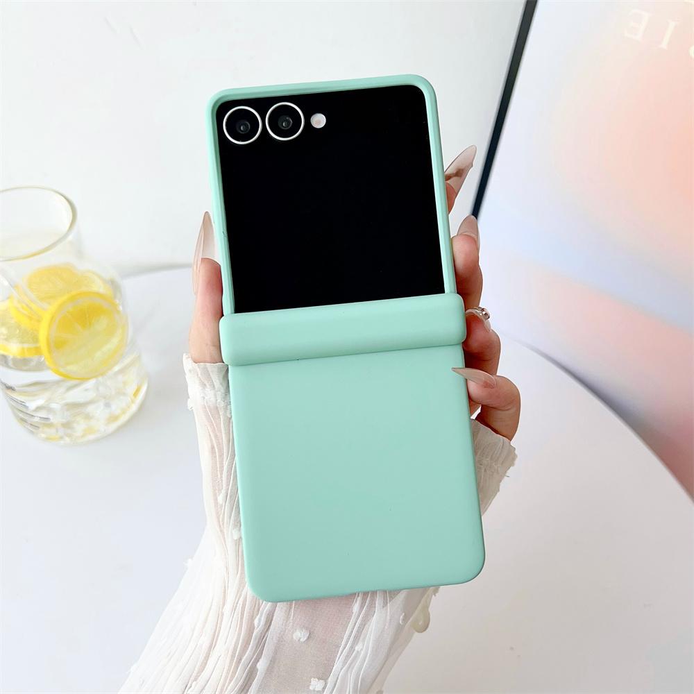 Skin Feel Candy Color Matte Phone Case for Samsung Galaxy Z Flip7 FE Flip 7 6 5 Flip 4 3 Hinge Protective Hard Back Cover