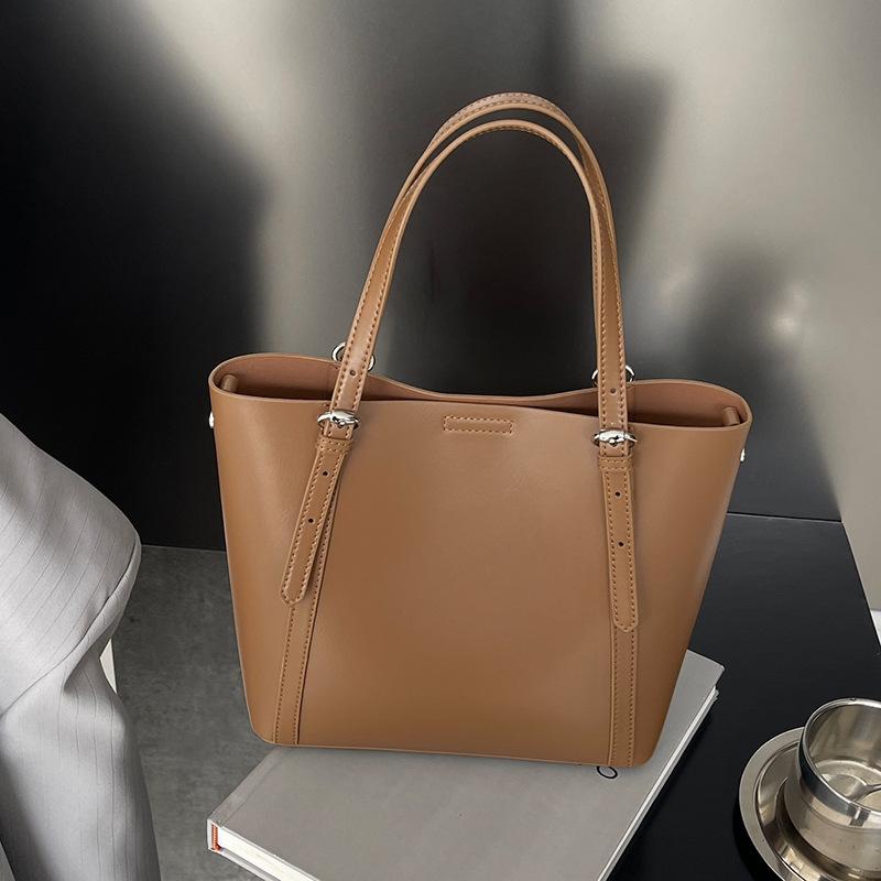 Genuine Leather Women's Bag A Small Luxury Style Simple Casual Shoulder Handbag