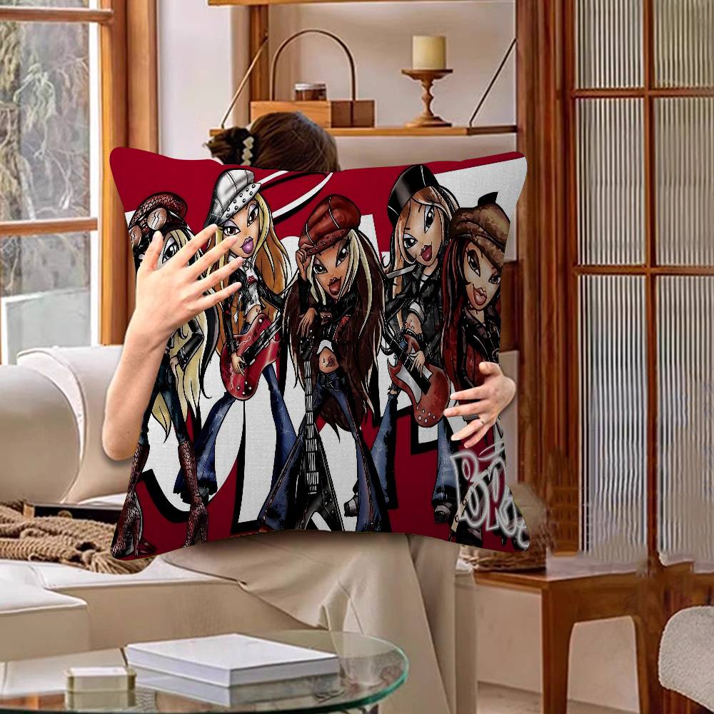 Bratz Doll Classic Vintage Pillowcase Toon Gift Cushion Cover Bedroom Home Sofa Chair Seat Decor Pillow Case