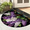 1Pcs Floral Illustrations Semi Circle Welcome Doormat Non-Slip for Outdoor Patio Porch Kitchen Bathroom Entryway Floor Mat
