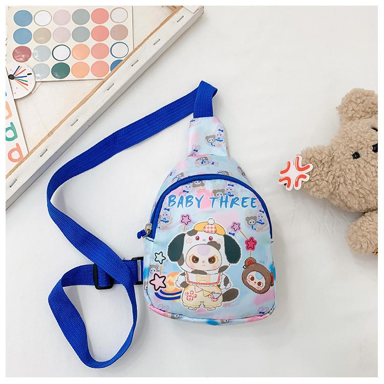 Baby Printed Three Shoulder Crossbody Chest Bag Children Outdoor Wallet Casual