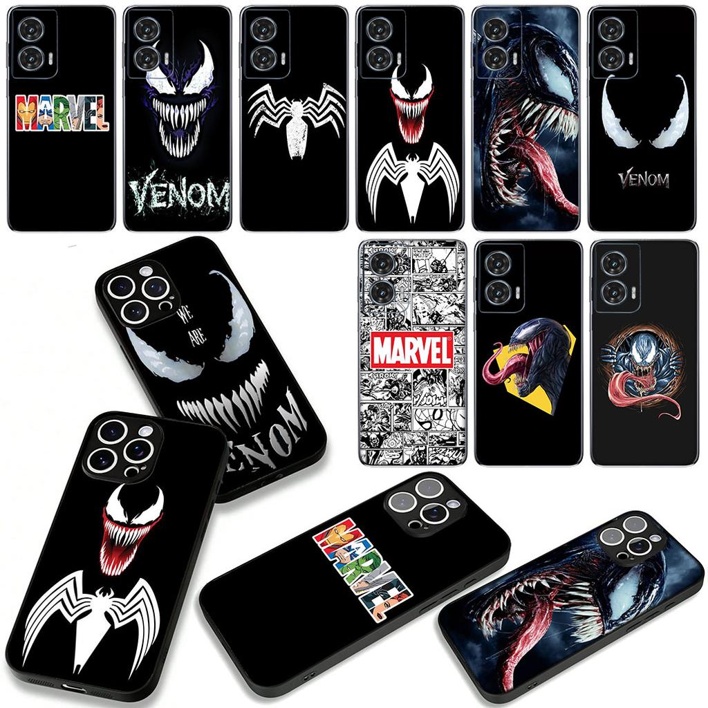 Phone Cover for Samsung Galaxy A55 A54 A25 A36 A17 A26 A35 A33 A34 A14 A37 S8 S9 S20 S21 FE S10 Plus Case Marvel Venom Casing
