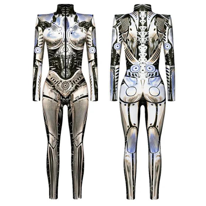 3D Digitální Tisk Kostýmy na Pódium pro Dospělé Halloweenská Akce Karnevalová Tematická Párty Cosplay Kostým Hra na Hraní Rolí Kombinéza