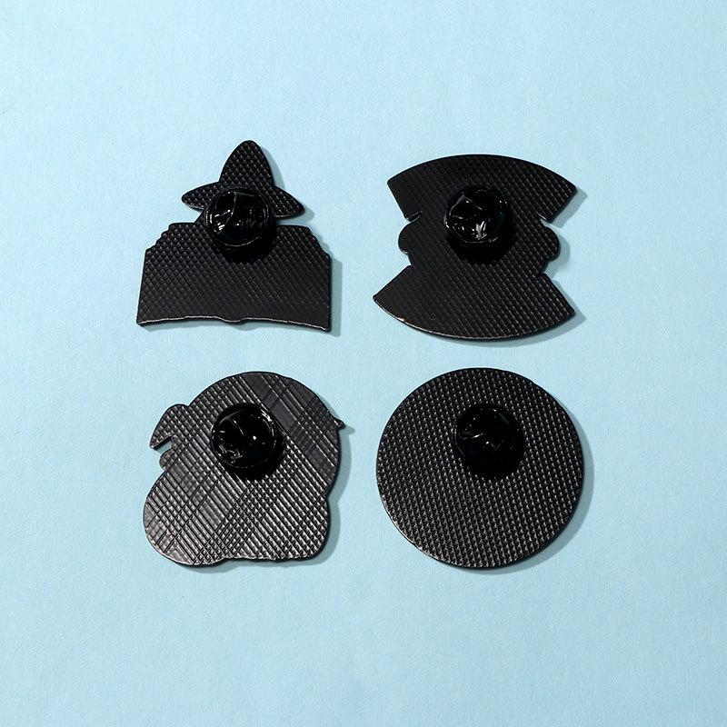 Glow In Dark Halloween Ghost Pumpkin Brooch Alloy Enamel Badge Festival Gift Accessory Cartoon Pin Corsage