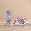 Elegant 925 sterling Silver Women's clasp earrings Luxury Natural Tanzanite round 3.0mm gemstones fine jewelry for Proposal wear