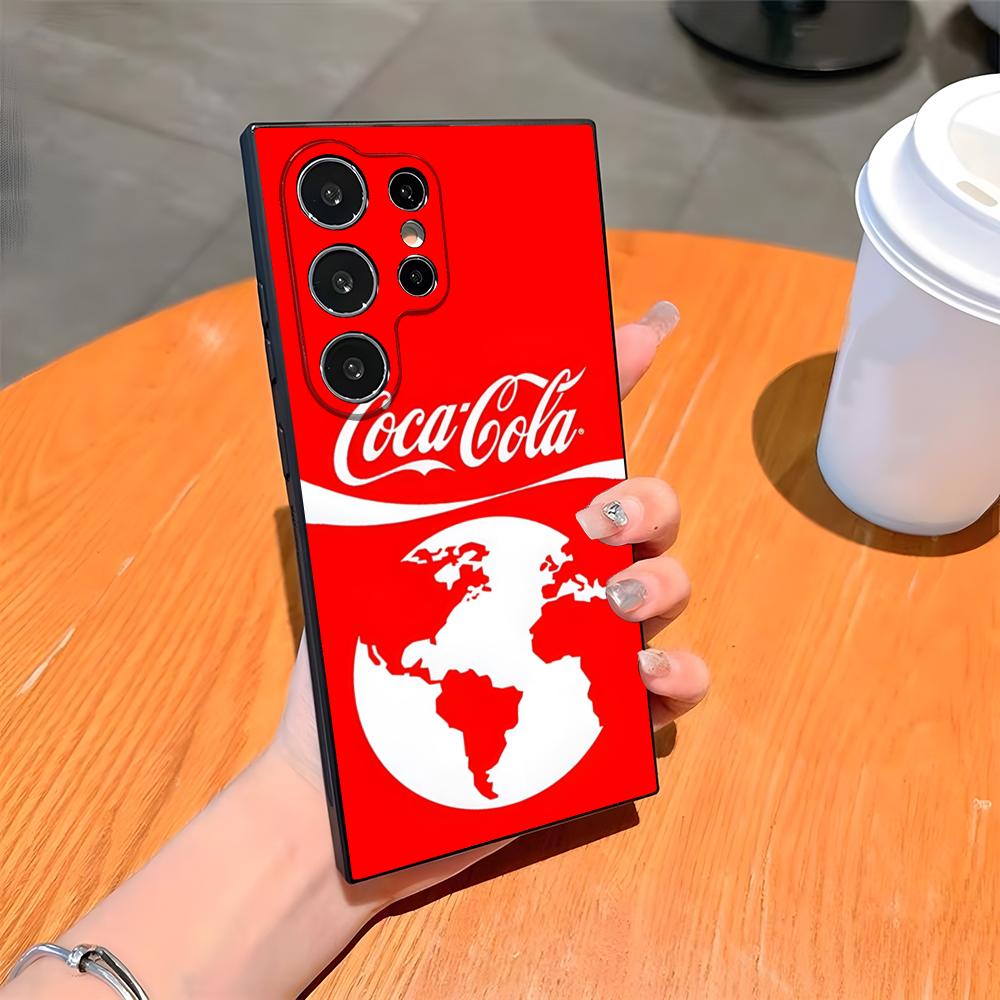 C-Coca-Fashion Cola Phone Case For Samsung S26 S25 Ultra S24 S23 Fe S22 S20 S21 Plus A54 A34 A53 A16 Back Cover
