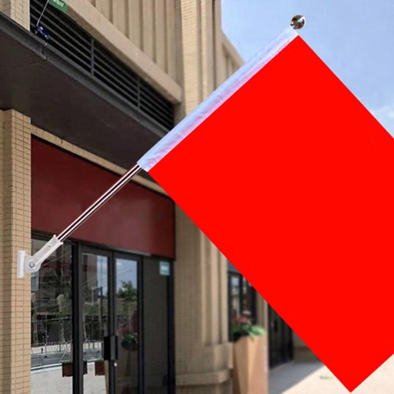 Adjustable RVs Flag Poles Mount 180 Degree Rotation Double Hole Design For Wall And Light Poles Installation Aluminum Alloy