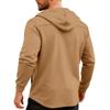 Men's Hooded  Mid Length Trench Coat Hoodie Jacket Double Breasted Suit Casual Windbreaker Outwear