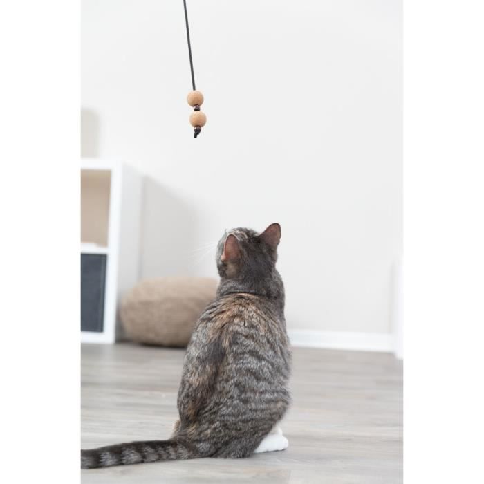 Canne À Pêche Pour Chat - Trixie - CityStyle - Boules En Bois/feutre - Taille Unique - Mixte