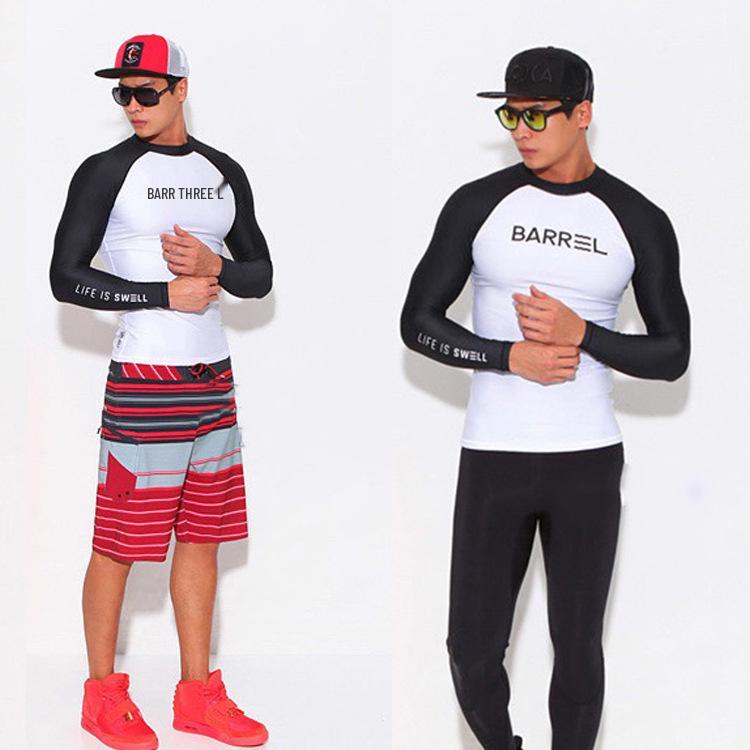 Men's Korean Quick-Dry Long-Sleeve Surf & Swim Sunscreen Set