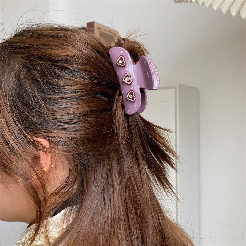 Acetat-Klammer aus der Serie Pink Girl's Heart, Exquisite Rosa Haifischblumen-Künstler-Klammer für Frau Kind