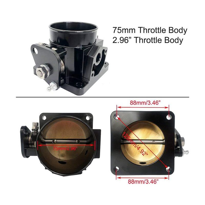 Intake Manifold Throttle Valve With Sensor For Ford Mustang GT 86-93 Cobra LX 5.0 SL 75Mm High Performance Throttle Body