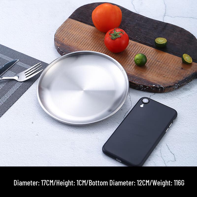 Stainless Steel Round Serving Plate