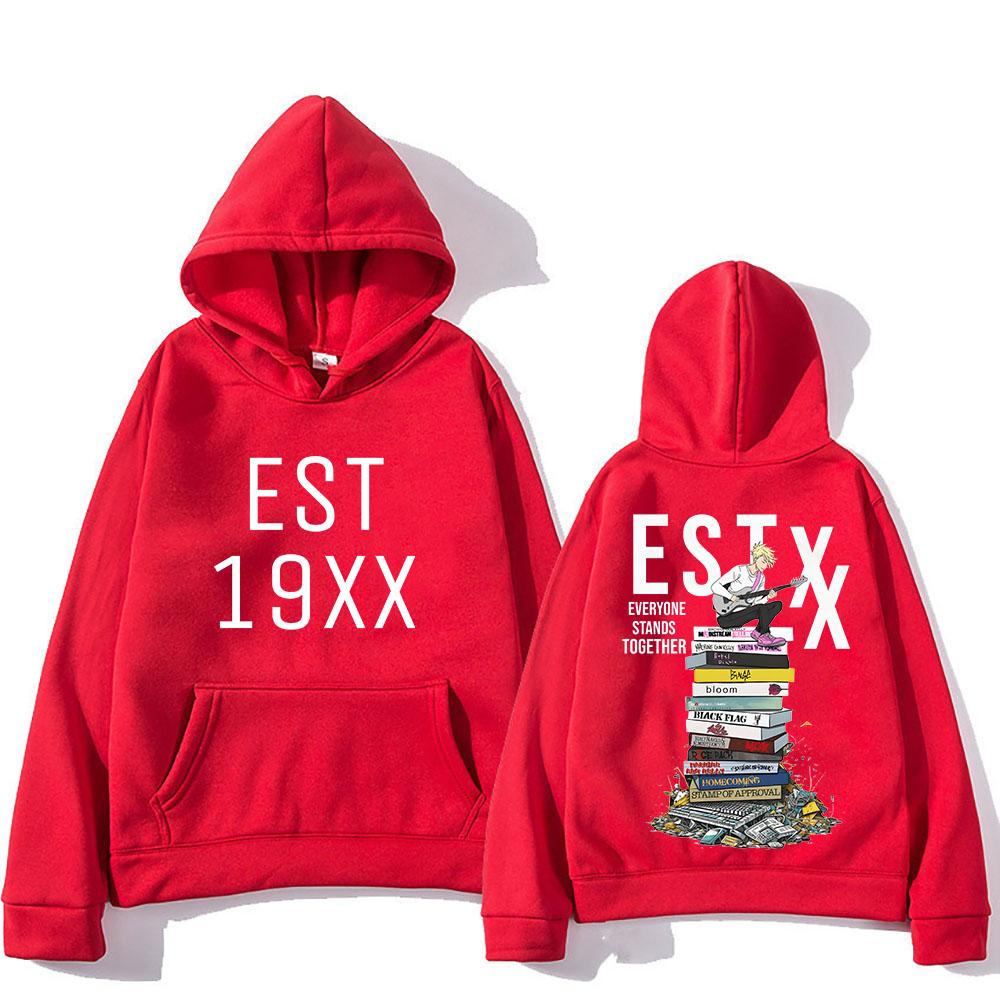 

Hip Hop Sudaderas Hoodie Mgk Back Printing Gothic Comfortable Sweatshirt for Women/men Korean Style Clothes Moletom Punk Hoody M червоний
